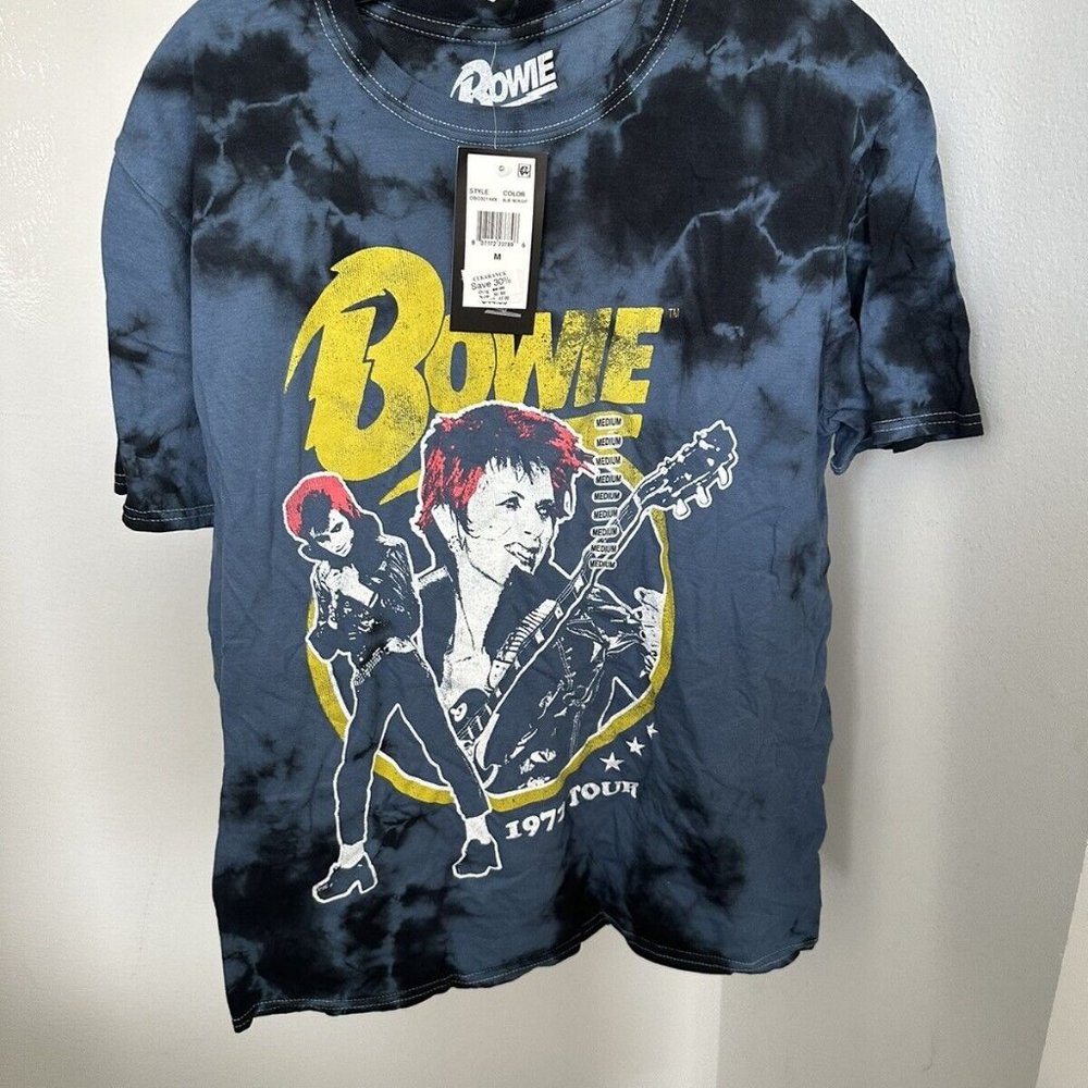 PHILCOS ENTERPRISER David Bowie medium T shirt mens Blue Midnight DBO3214XX